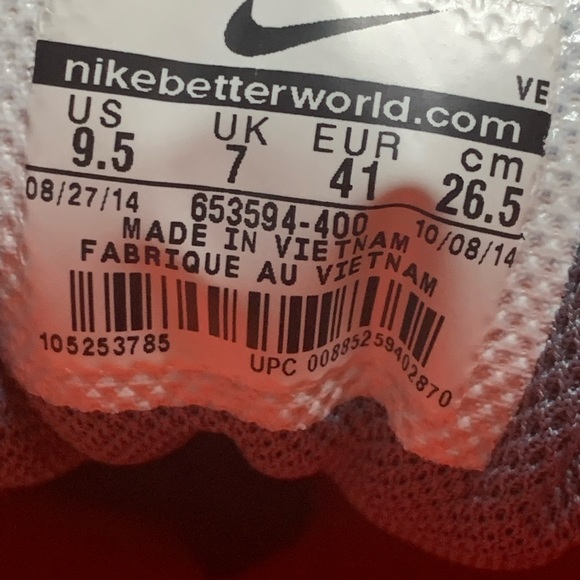 NIKE Dual Fusion Run 3 Womens Size US 9.5 Running Shoes Gray Neon Orange - Picture 4 of 10